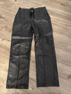 Princess Polly Black Leather Pants